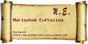 Marischek Eufrozina névjegykártya